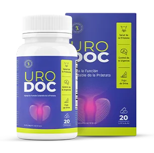 UroDoc cápsulas — frasco de 20 cápsulas con saw palmetto, ortiga y semillas de calabaza